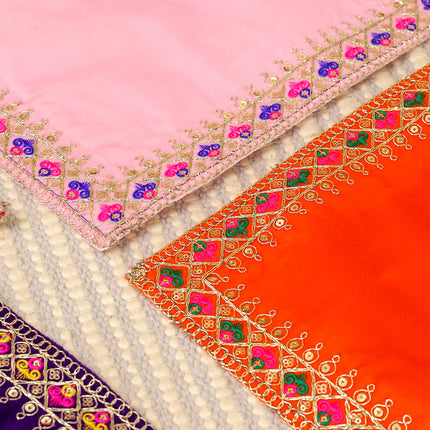 Hand Embroidered  And Sequin Work God Pooja Asana