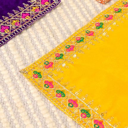 Hand Embroidered  And Sequin Work God Pooja Asana