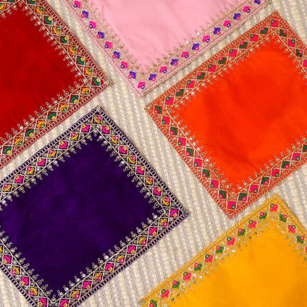 Hand Embroidered  And Sequin Work God Pooja Asana