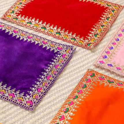 Hand Embroidered  And Sequin Work God Pooja Asana