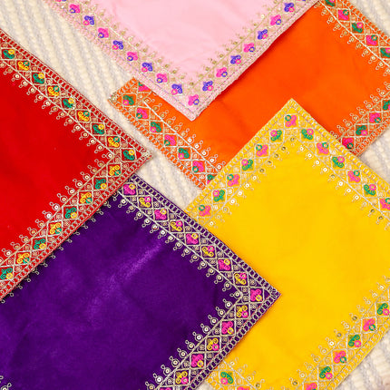 Hand Embroidered  And Sequin Work God Pooja Asana