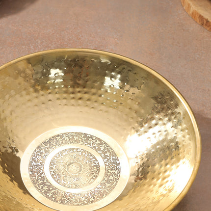 Brass Hammered Tasla (13.7 INCH)