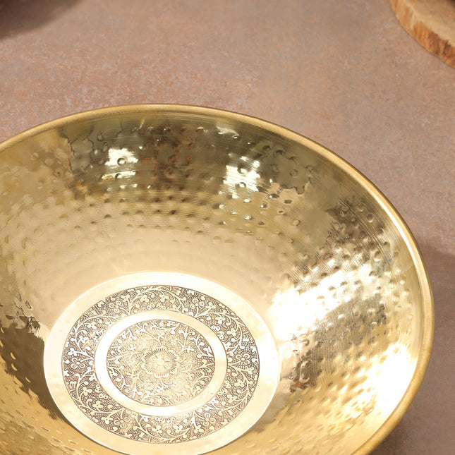 Brass Hammered Tasla (13.7 INCH)