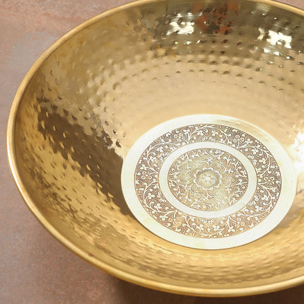 Brass Hammered Tasla (13.7 INCH)