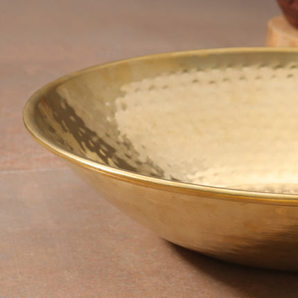 Brass Hammered Tasla (13.7 INCH)