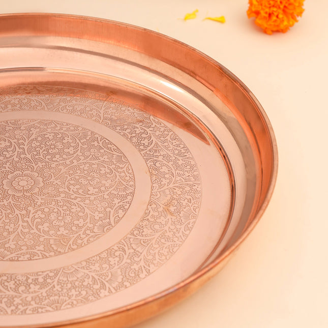 COPPER THALI (11.5 INCH)