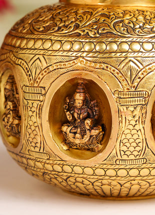 Brass Ashtalakshmi And Dashavatara Kodam/Kalash