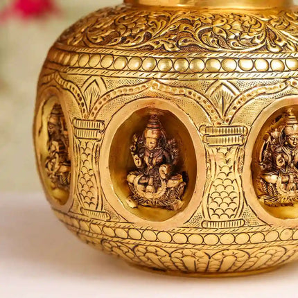 Brass Ashtalakshmi Kodam / Kalash
