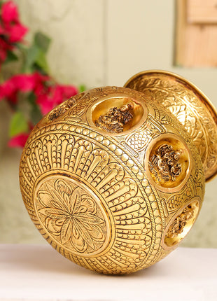 Brass Ashtalakshmi And Dashavatara Kodam/Kalash