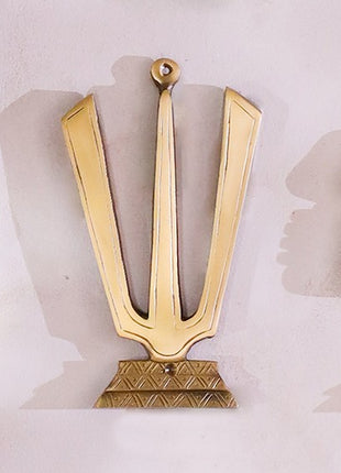 Brass Wall Hanging Namah Sacred Vaishnava Symbols