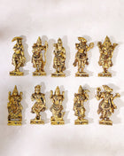 Brass Dashavatar Wall Hanging – Set of 10 Avatars of Lord Vishnu