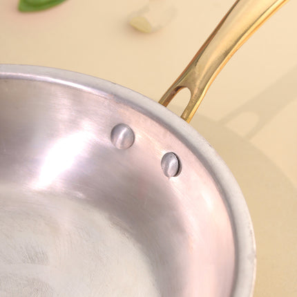 Copper Fry Pan With Lid And Handle (16.5 Inch)