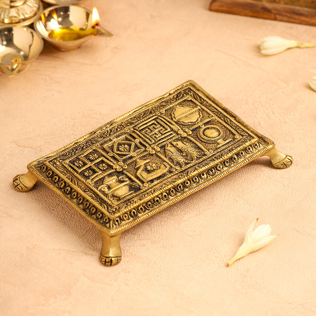 Brass Pooja Chowki (6.2 Inch)