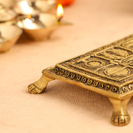 Brass Pooja Chowki (6.2 Inch)