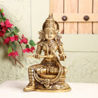 Brass Goddess Annapurna Idol – Bestower of Nourishment & Prosperity (10.5 Inch)