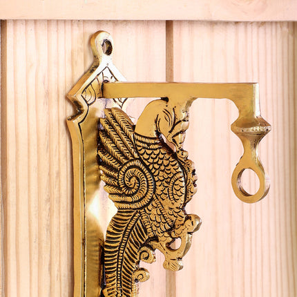 Brass Peacock Wall Mount Bracket