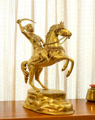 Brass Chatrapati Shivaji Maharaj On Horse Statue (22 Inch)