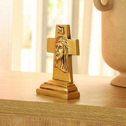 Brass Jesus Cross