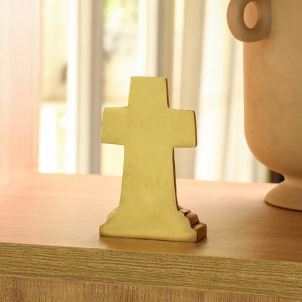 Brass Jesus Cross