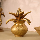 Brass Kalash with Coconut & Leaves (5 INCH)