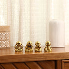 Brass Baby Monk Buddha Statues – Set of 4