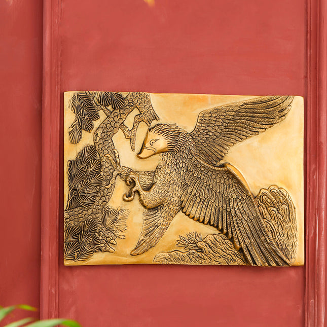 Brass Eagle Wall Hanging Plate (11.4 Inch)
