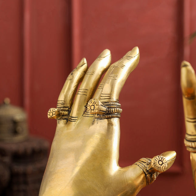 Brass Decorative Hand Pair (12 Inch)