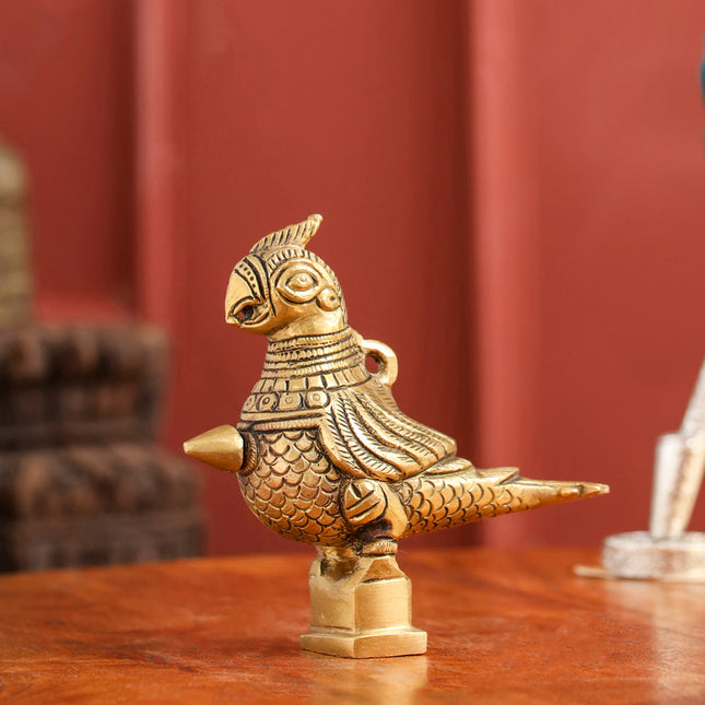 Brass Parrot Surmedani (4.5 Inch)