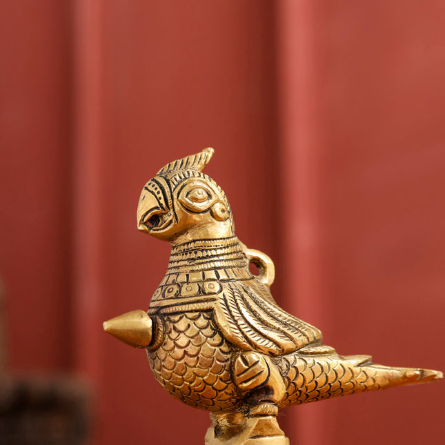 Brass Parrot Surmedani (4.5 Inch)