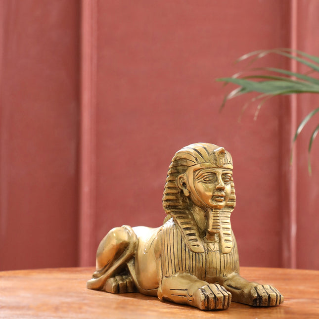 Brass Sitting Sphinx Figurine (4.5 inch)
