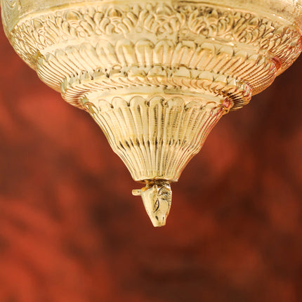 Brass Hanging Jal Dhara with Carved Om & Mantra Design