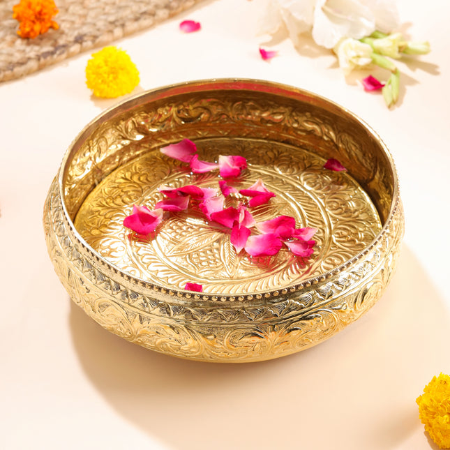 Brass Traditional Urli Bowl (3.2 Inch)