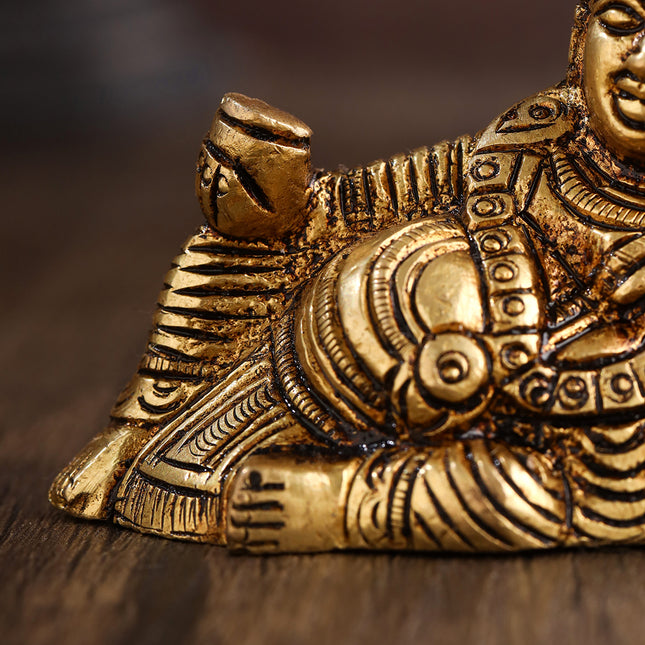 Brass Kuber Maharaj sitting Idol (2.5 Inch)