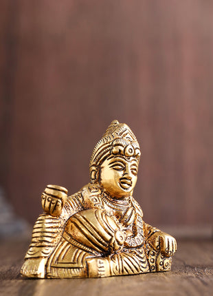 Brass Kuber Maharaj sitting Idol (2.5 Inch)