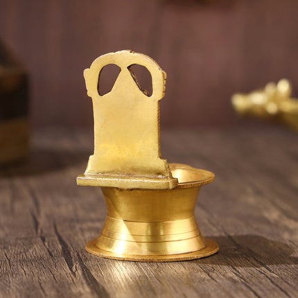 Brass Balaji Diya – Divine Craftsmanship for Your Sacred Space (4 Inch)