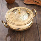Brass Serving Pot With Lid And Handle (5.4 Inch)