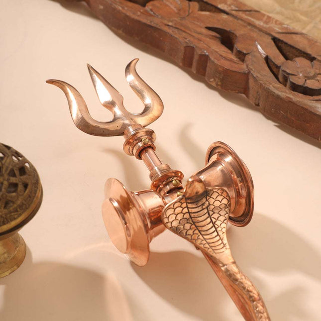 Copper Shiva'S Damru Trishul
