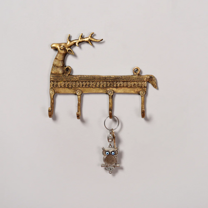 Brass Deer Wall Key Hanger