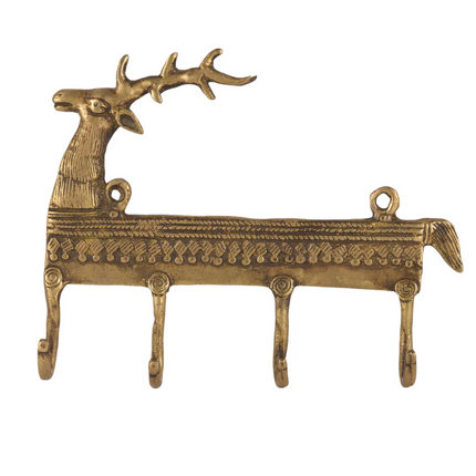 Brass Deer Wall Key Hanger