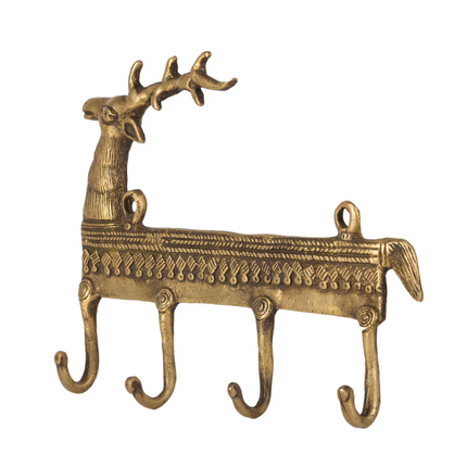 Brass Deer Wall Key Hanger