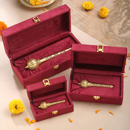 Brass Handcrafted Hanuman Mace/Gada (3 Sizes)