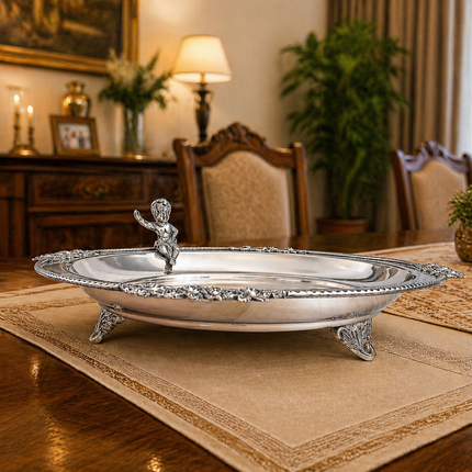 Brass Round Serving Tray / Plate (11.5 Inch)