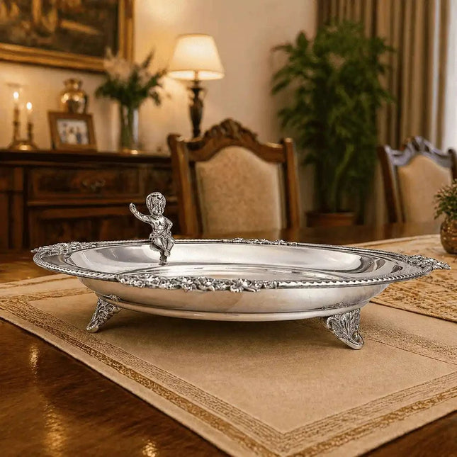Brass Round Serving Tray / Plate (11.5 Inch)