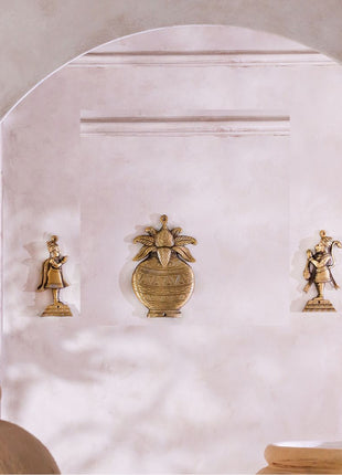 Brass Wall Hanging Namah Sacred Vaishnava Symbols