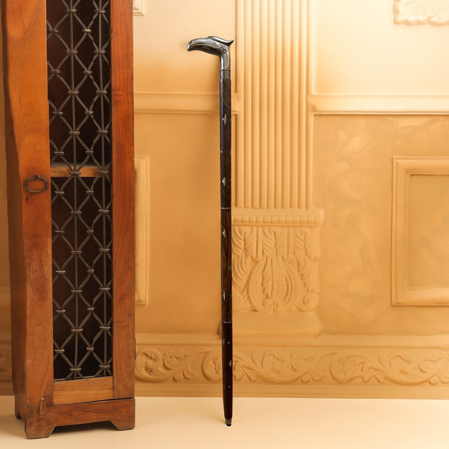 Brass Wooden Walking Stick (37 Inch)