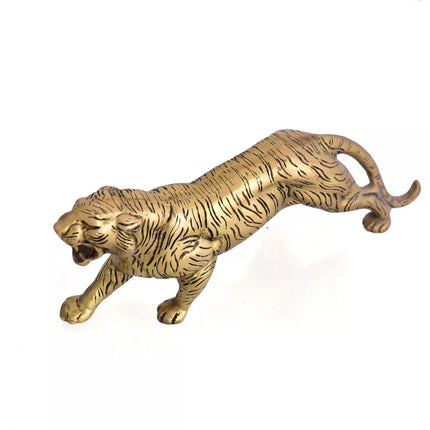 Brass Roaring Tiger Statue