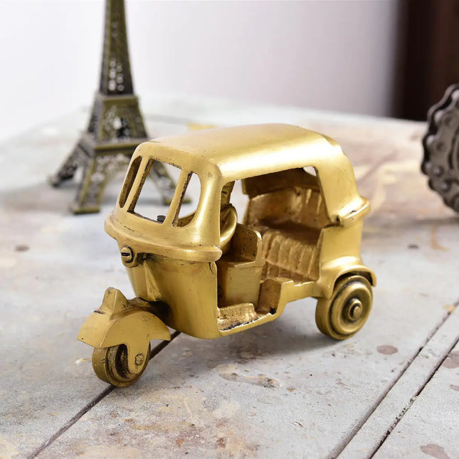Brass Auto Rickshaw Showpiece (3 Inch)