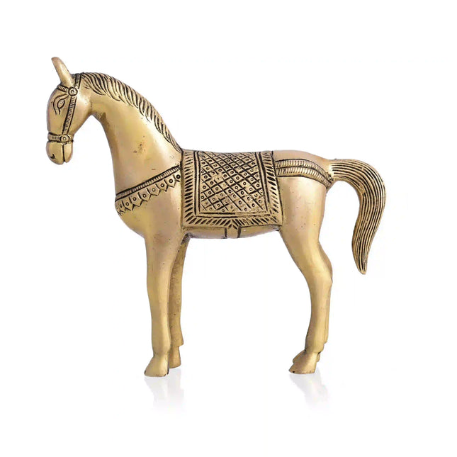 Brass Horse Statue (6.5 Inch)