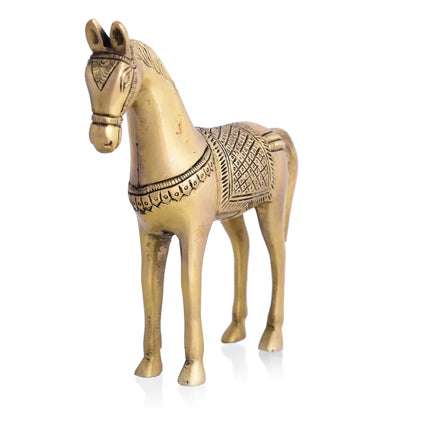 Brass Horse Statue (6.5 Inch)