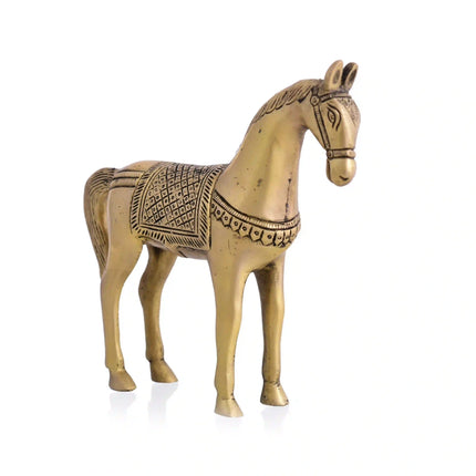 Brass Horse Statue (6.5 Inch)